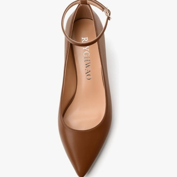 Sergio Rossi Brown Leather Pointed Toe Heels - Picture 1 of 8